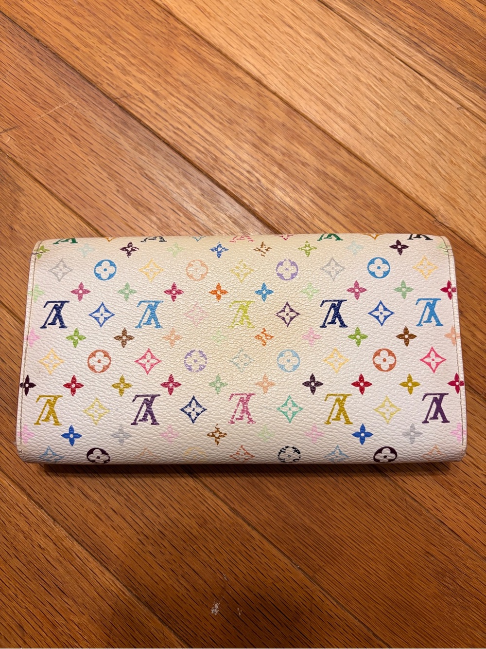 Louis Vuitton Monogram Murakami White Leather Long Wallet - Picture 2 of 7